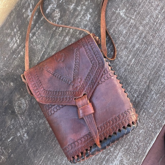 Handbags - Vintage Boho Tooled Leather Bag